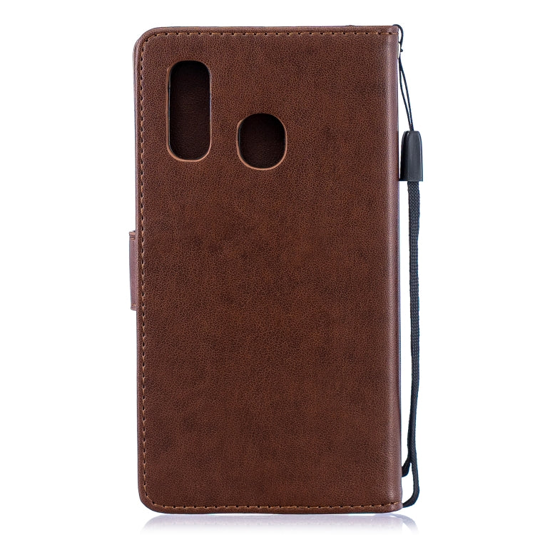 Plum Blossom Pattern Diamond Encrusted Leather Case for Galaxy A40  ,with Holder & Card Slots