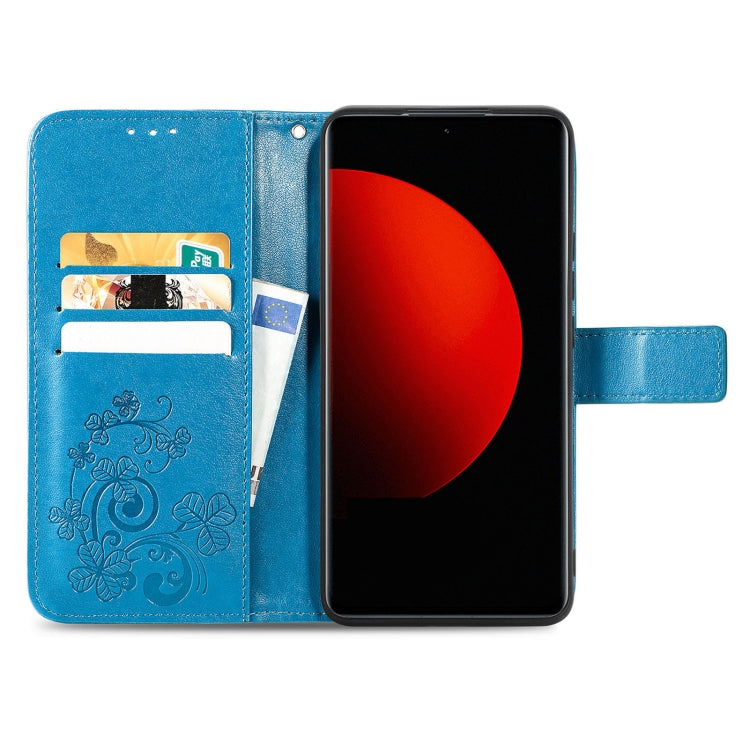 For Xiaomi 12S Ultra Four-leaf Clasp Embossed Leather Phone Case