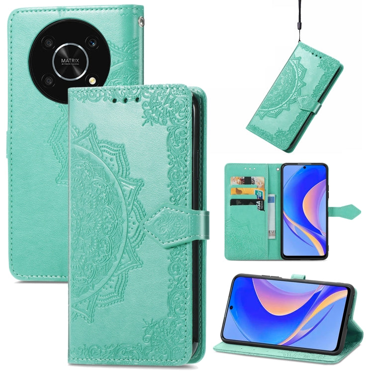 For Huawei Nova Y90 Mandala Flower Embossed Leather Phone Case