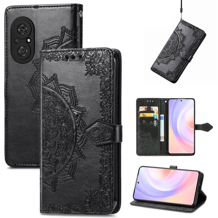 For Honor 50 SE / Huawei Nova 9 Se Mandala Flower Embossed Leather Phone Case