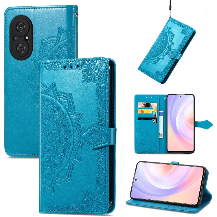 For Honor 50 SE / Huawei Nova 9 Se Mandala Flower Embossed Leather Phone Case