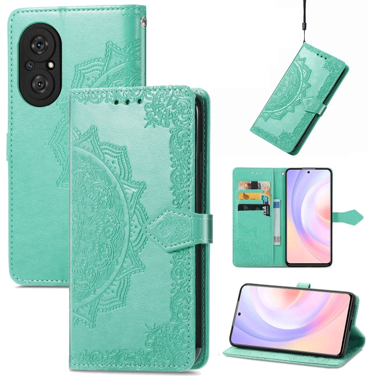 For Honor 50 SE / Huawei Nova 9 Se Mandala Flower Embossed Leather Phone Case