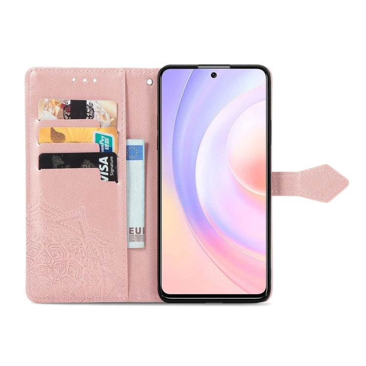 For Honor 50 SE / Huawei Nova 9 Se Mandala Flower Embossed Leather Phone Case