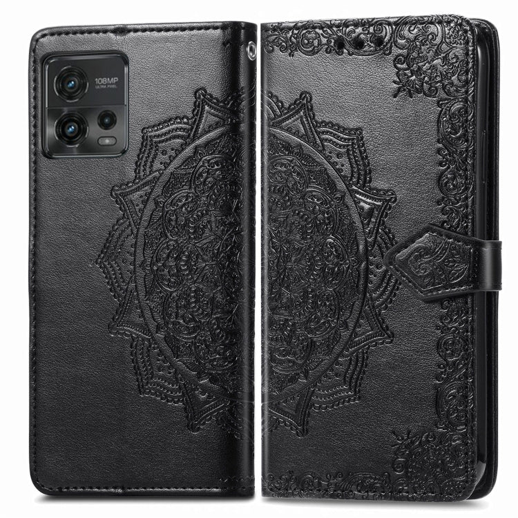 For Motorola Moto G72 Mandala Flower Embossed Leather Phone Case