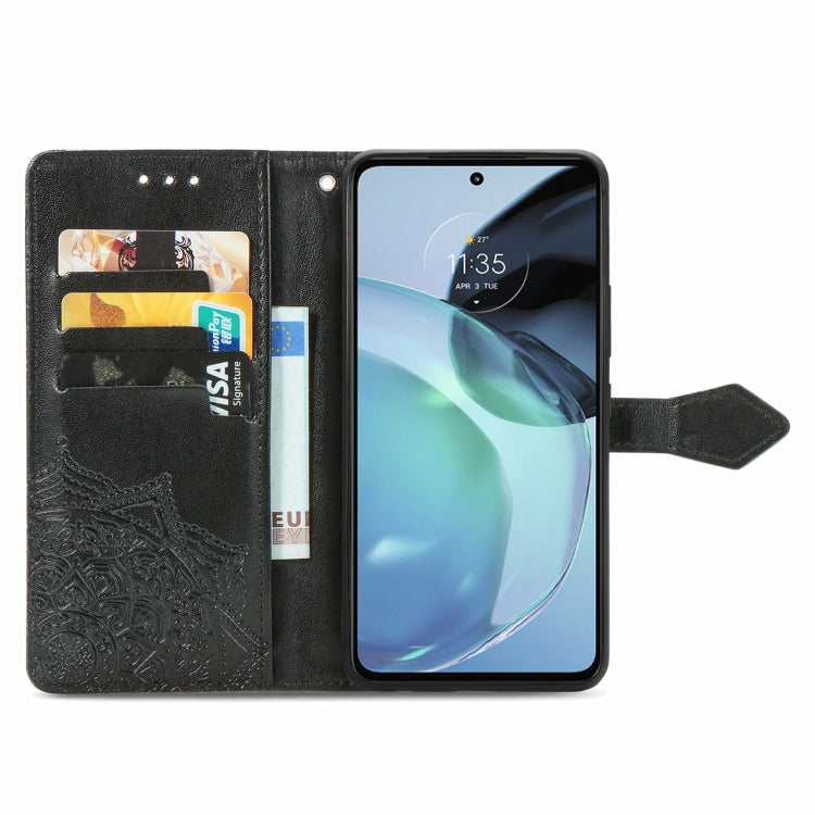 For Motorola Moto G72 Mandala Flower Embossed Leather Phone Case