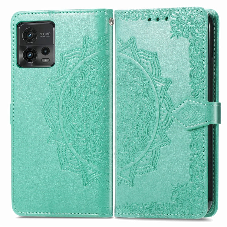 For Motorola Moto G72 Mandala Flower Embossed Leather Phone Case