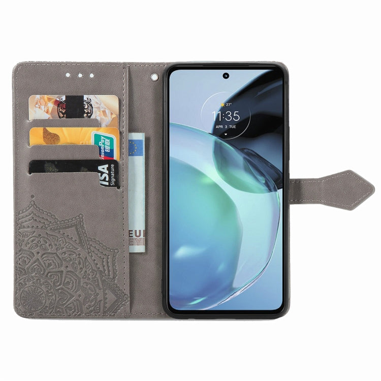 For Motorola Moto G72 Mandala Flower Embossed Leather Phone Case