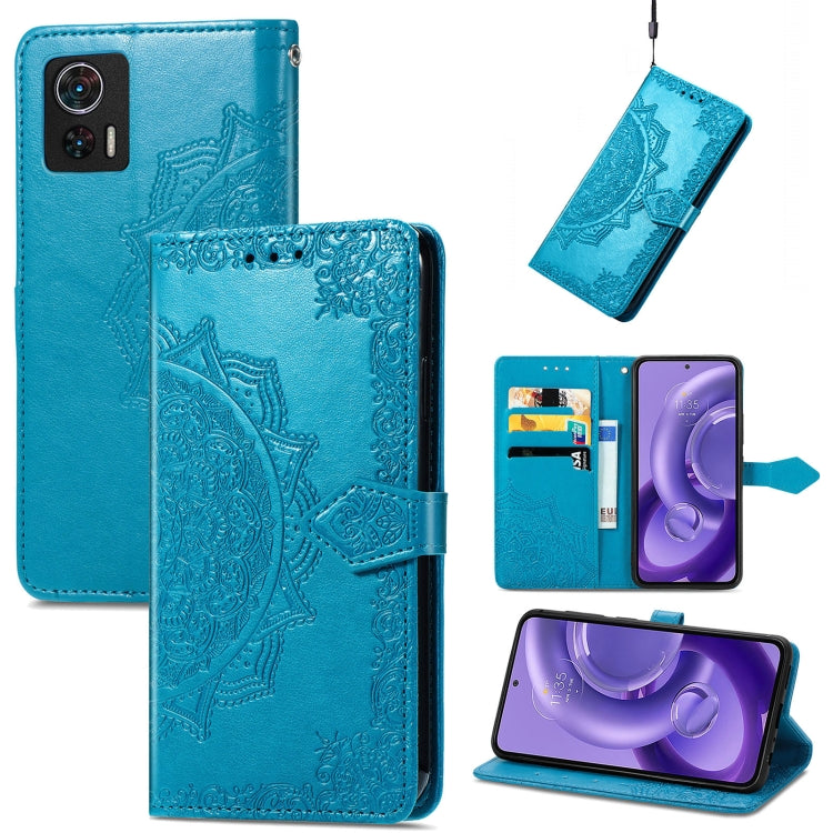 For Motorola Edge 30 Neo Mandala Flower Embossed Leather Phone Case