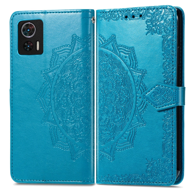 For Motorola Edge 30 Neo Mandala Flower Embossed Leather Phone Case
