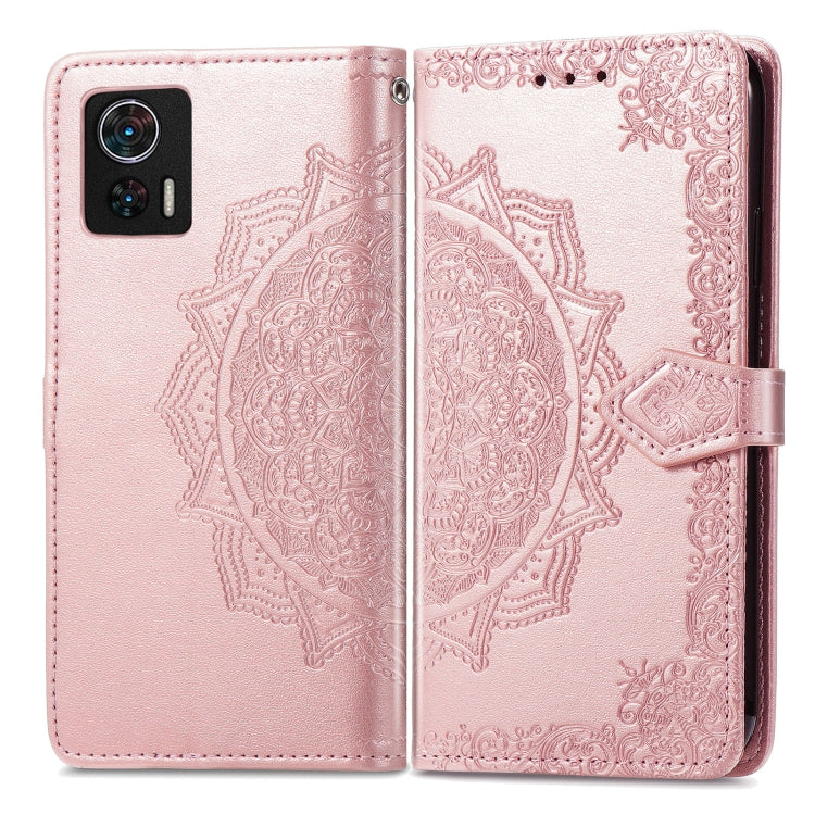 For Motorola Edge 30 Neo Mandala Flower Embossed Leather Phone Case