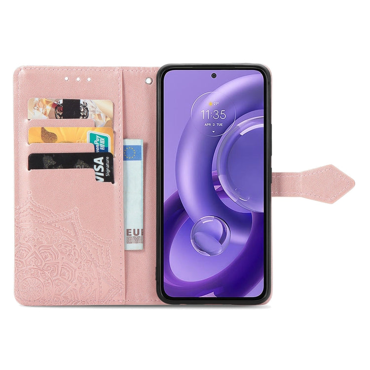 For Motorola Edge 30 Neo Mandala Flower Embossed Leather Phone Case