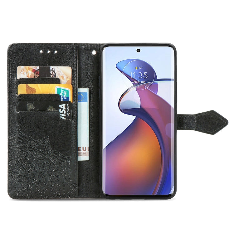 For Motorola Edge 30 Fusion Mandala Flower Embossed Leather Phone Case