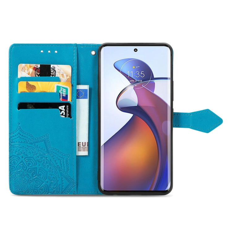 For Motorola Edge 30 Fusion Mandala Flower Embossed Leather Phone Case