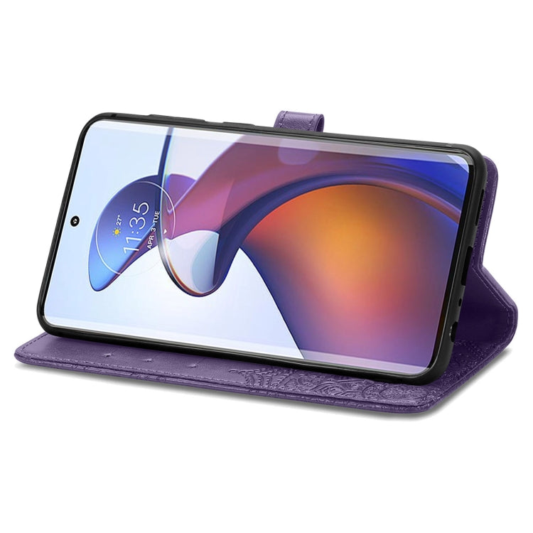 For Motorola Edge 30 Fusion Mandala Flower Embossed Leather Phone Case