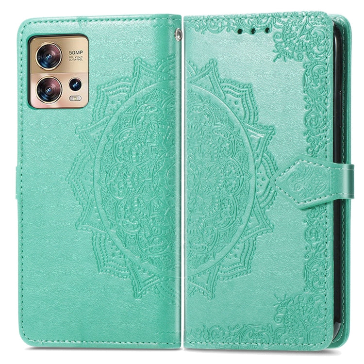 For Motorola Edge 30 Fusion Mandala Flower Embossed Leather Phone Case