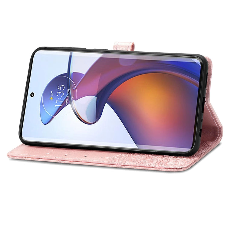 For Motorola Edge 30 Fusion Mandala Flower Embossed Leather Phone Case