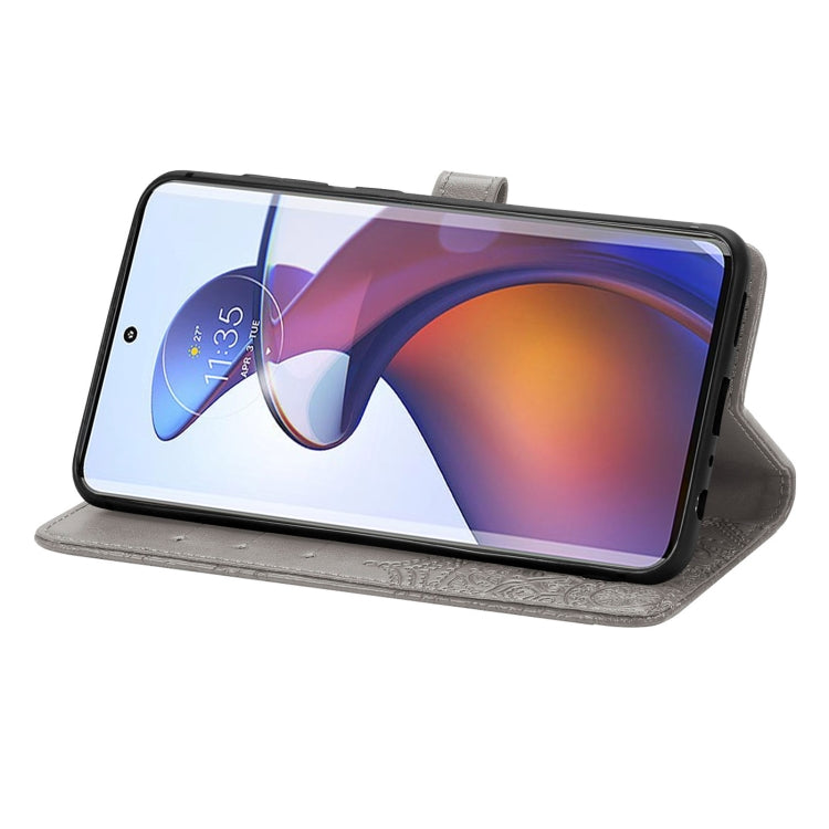 For Motorola Edge 30 Fusion Mandala Flower Embossed Leather Phone Case