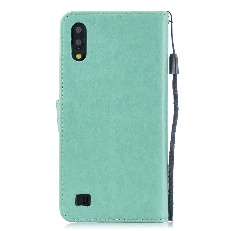 Plum Blossom Pattern Diamond Encrusted Leather Case for Galaxy M10  , with Holder & Card Slots