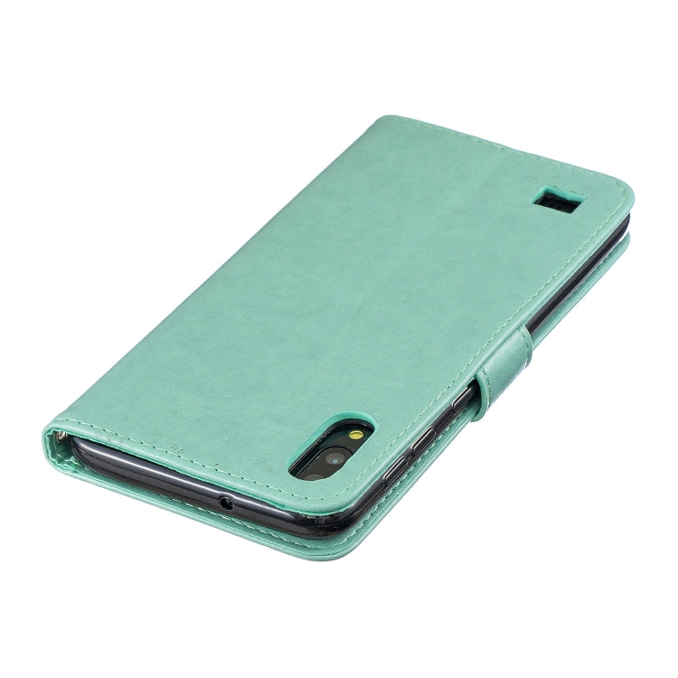 Plum Blossom Pattern Diamond Encrusted Leather Case for Galaxy M10  , with Holder & Card Slots