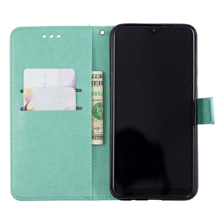 Plum Blossom Pattern Diamond Encrusted Leather Case for Galaxy M10  , with Holder & Card Slots