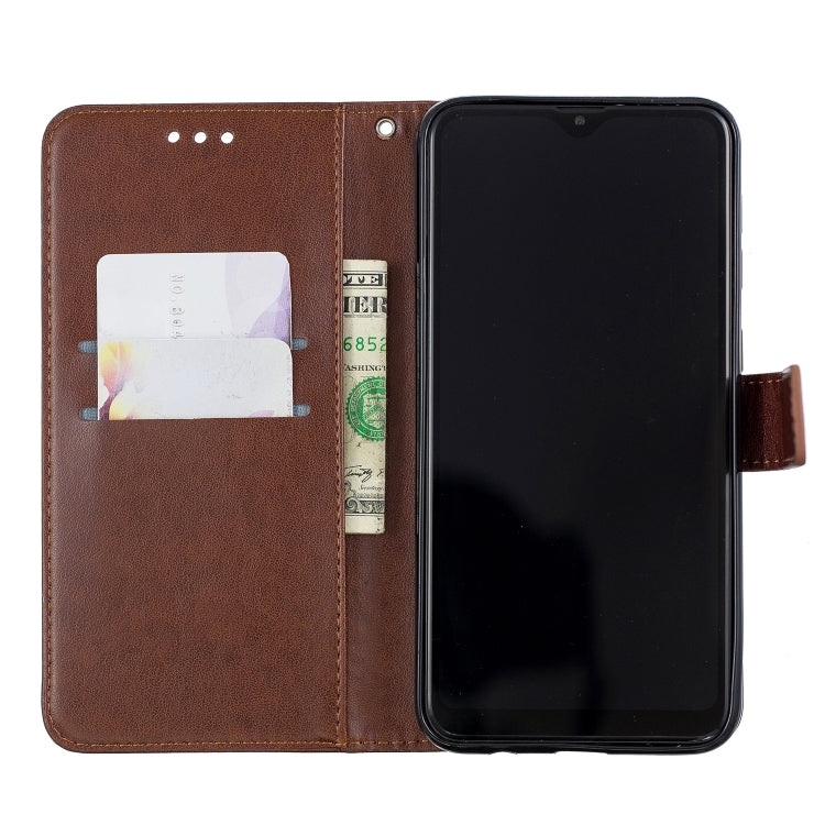 Plum Blossom Pattern Diamond Encrusted Leather Case for Galaxy A10 , with Holder & Card Slots