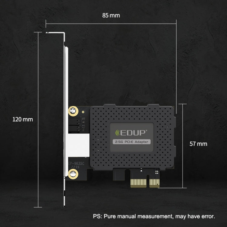 EDUP EP-9635C 2.5Gbps Gigabit Game Wired Network Card 2500M High Speed Internet Port Expansion Desktop PC Adaptive Ethernet Network Adapter