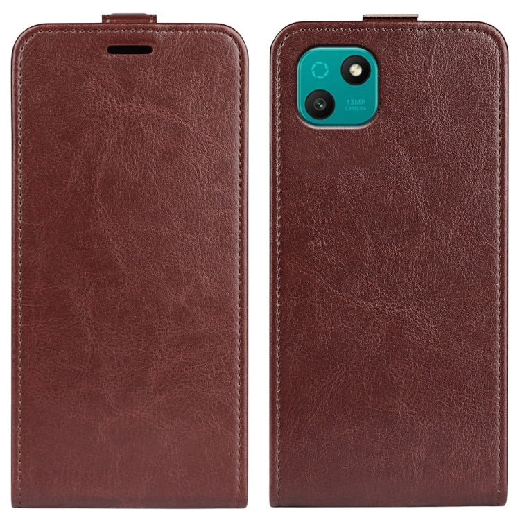 For Wiko T10 R64 Texture Vertical Flip Leather Phone Case