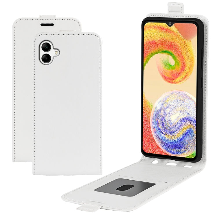 For Samsung Galaxy A04 R64 Texture Vertical Flip Leather Phone Case