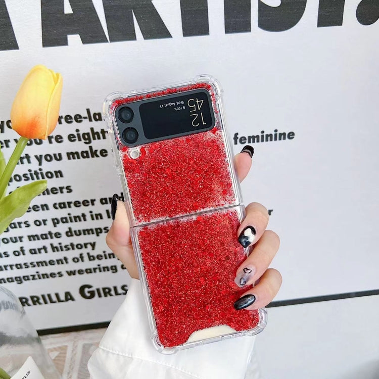 For Samsung Galaxy Z Flip4 Glitter Sequins Epoxy TPU Phone Case