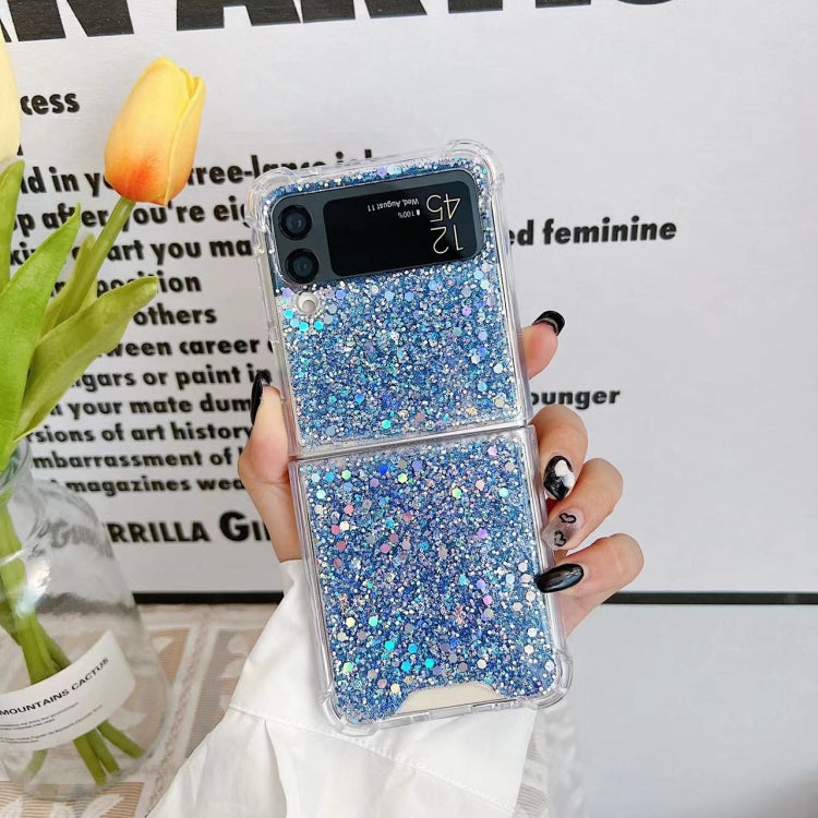 For Samsung Galaxy Z Flip4 Glitter Sequins Epoxy TPU Phone Case