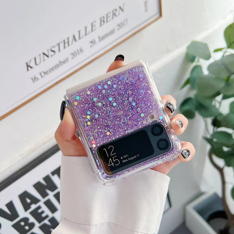 For Samsung Galaxy Z Flip4 Glitter Sequins Epoxy TPU Phone Case