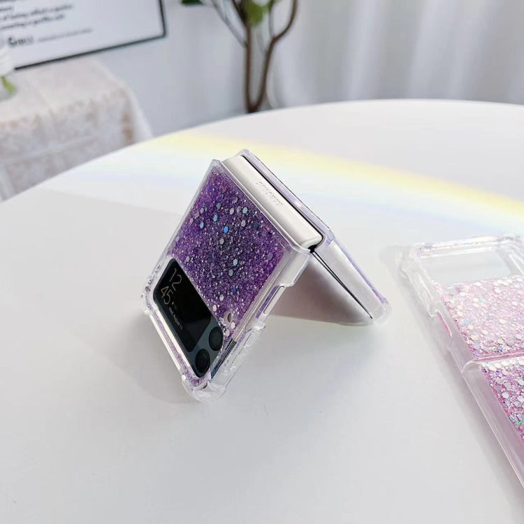 For Samsung Galaxy Z Flip4 Glitter Sequins Epoxy TPU Phone Case