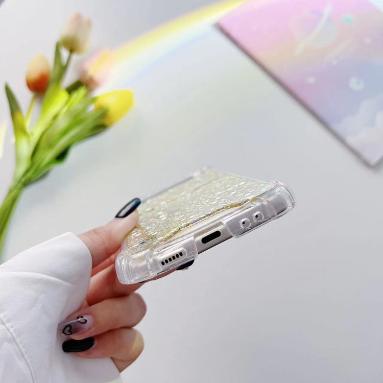 For Samsung Galaxy Z Flip4 Glitter Sequins Epoxy TPU Phone Case