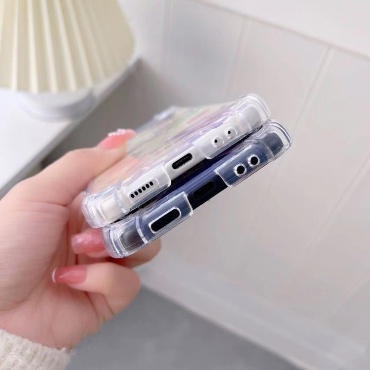 For Samsung Galaxy Z Flip4 Cosmic Star Glitter Epoxy TPU Phone Case(Transparency)