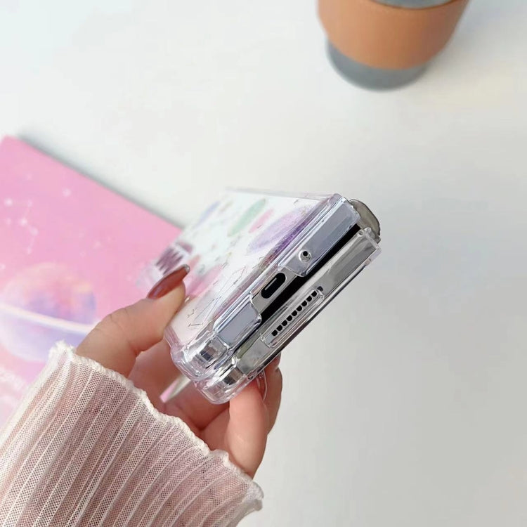 For Samsung Galaxy Z Fold3 Cosmic Star Glitter Epoxy TPU Phone Case(Transparency)