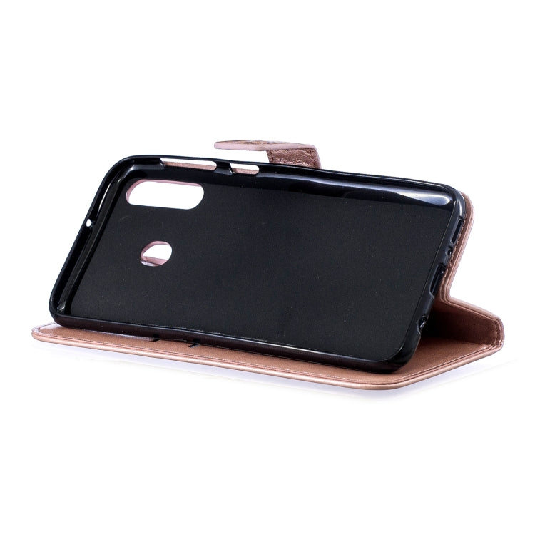 Plum Blossom Pattern Diamond Encrusted Leather Case for Galaxy M30 ,with Holder & Card Slots