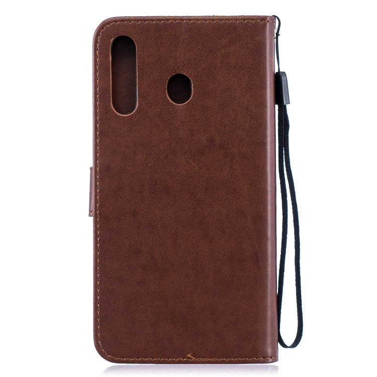 Plum Blossom Pattern Diamond Encrusted Leather Case for Galaxy M30 ,with Holder & Card Slots