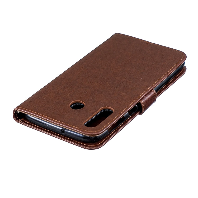 Plum Blossom Pattern Diamond Encrusted Leather Case for Galaxy M30 ,with Holder & Card Slots