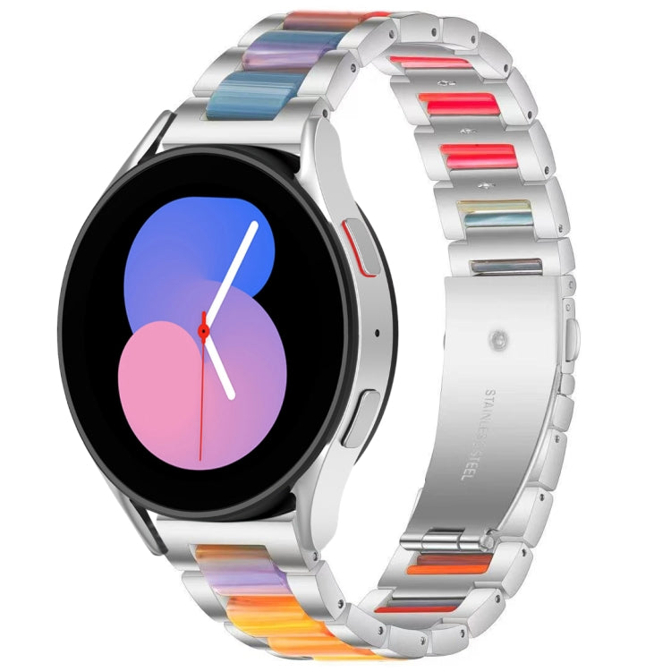 For Galaxy Watch 5 40 / 44mm Interbead Resin Metal Watch Band