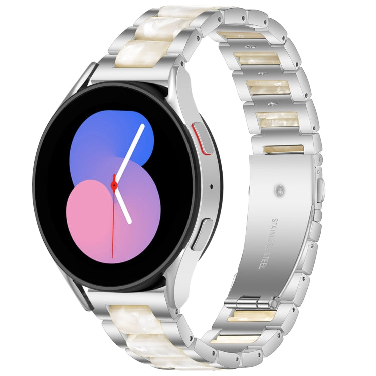 For Galaxy Watch 5 40 / 44mm Interbead Resin Metal Watch Band