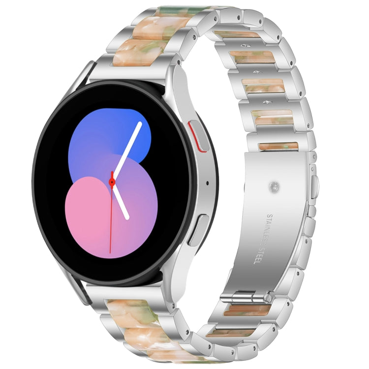 For Galaxy Watch 5 40 / 44mm Interbead Resin Metal Watch Band