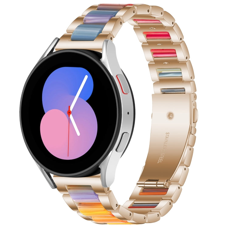 For Galaxy Watch 5 40 / 44mm Interbead Resin Metal Watch Band