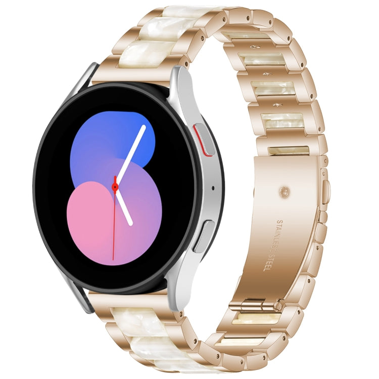 For Galaxy Watch 5 40 / 44mm Interbead Resin Metal Watch Band