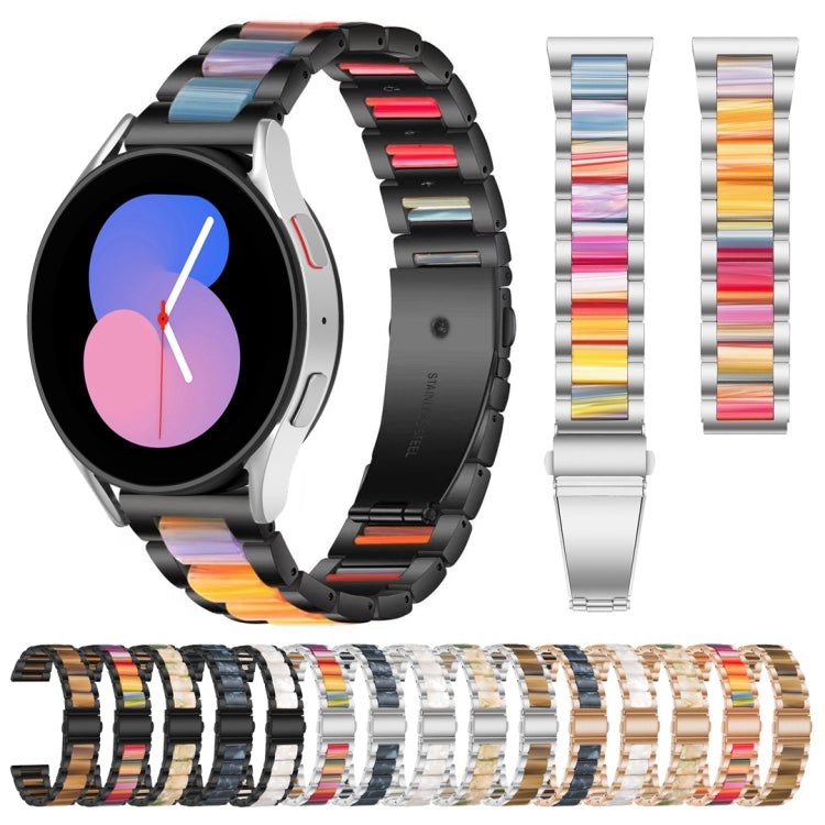 For Galaxy Watch 5 40 / 44mm Interbead Resin Metal Watch Band
