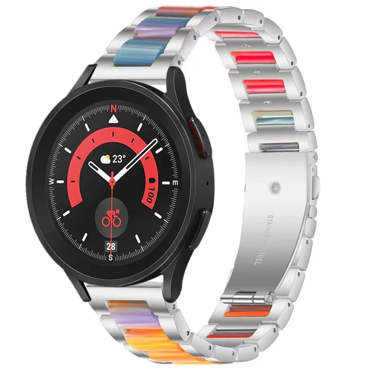 For Galaxy Watch 5 Pro 45mm Interbead Resin Metal Watch Band