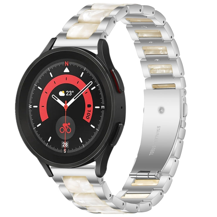 For Galaxy Watch 5 Pro 45mm Interbead Resin Metal Watch Band