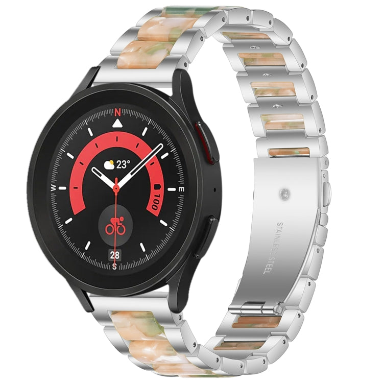 For Galaxy Watch 5 Pro 45mm Interbead Resin Metal Watch Band