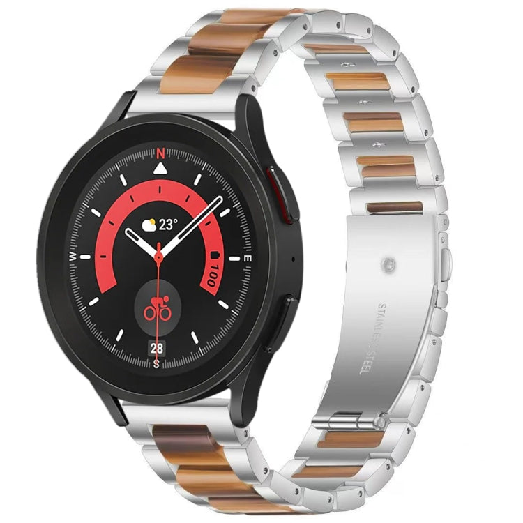 For Galaxy Watch 5 Pro 45mm Interbead Resin Metal Watch Band