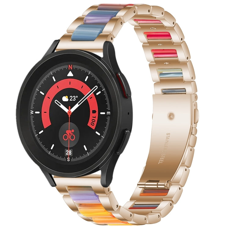 For Galaxy Watch 5 Pro 45mm Interbead Resin Metal Watch Band