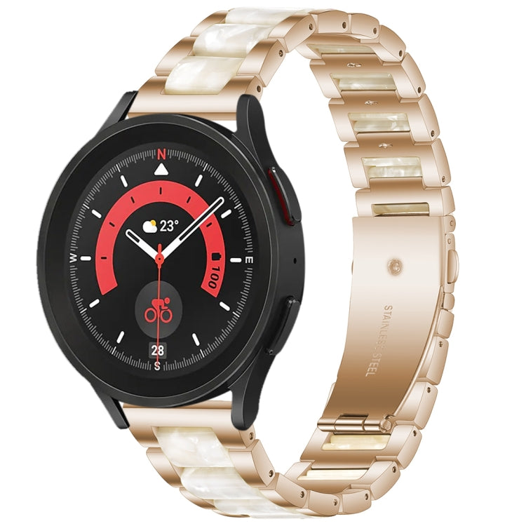 For Galaxy Watch 5 Pro 45mm Interbead Resin Metal Watch Band